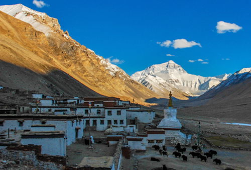 The highest temple of the world, Rongbuk Monastery