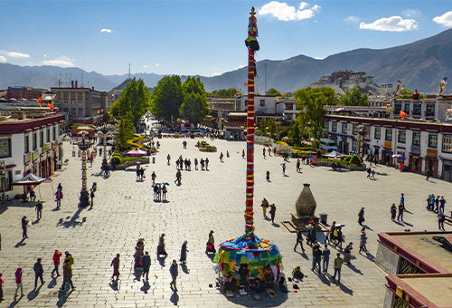 The Downtown Area of Lhasa City