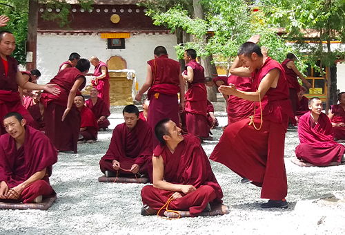 Unique public debates by Tibetan Buddhism